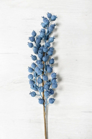 Ветвь из голубых ягод 70 см., Christmas DeLuxe (89509)