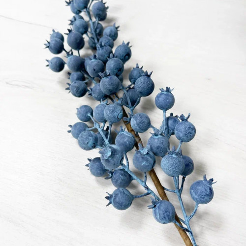Ветвь из голубых ягод 70 см., Christmas DeLuxe (89509)