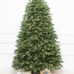 Искусственная елка Русская 270 см., 1920 теплых белых микро LED ламп, 100% литая хвоя, ЕлкиТорг (268270)