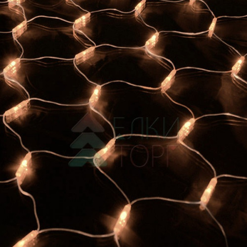 Светодиодная сетка 2*2 м., 256 теплых белых LED ламп, прозрачный ПВХ, LTC (NTL256M-10-2WW)