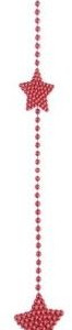 Бусы пластиковые 270 см, красные звезды, Kaemingk (000522/1)