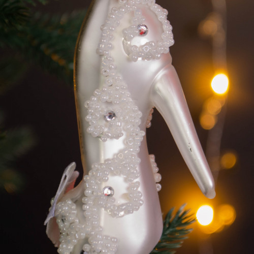  Украшение Туфелька Принцессы белая 6*4*12,5 см., House of Seasons (83915/1)