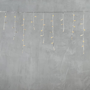 Светодиодная бахрома с колпачком 3,1*0,5 м., 120 желтых LED ламп, прозрачный провод ПВХ, IP65, LTC (PIL120CAP-10-2Y)