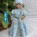 Снегурочка под елку в голубой шубе со снежинкой и голубой шапке 40 см., Christmas DeLuxe (86288)