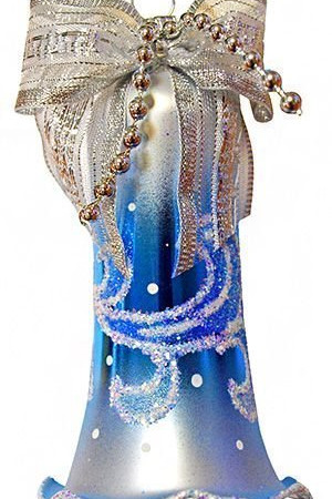 Елочная игрушка-колокольчик Эхо, стекло, синий,  Ёлочка(С505/2)