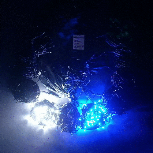 Комплект светодиодного освещения для ели высотой до 10 м., цвет LED ламп: белый,синий,красный, 10 режимный контроллер, силиконовый провод,  BEAUTY LED, (KFCT1000-10F11-1WBR)