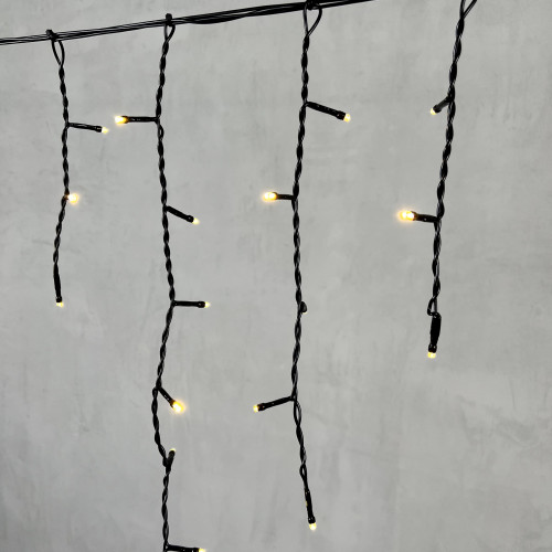 Светодиодная бахрома 4,9*0,5 м., 240 теплых белых LED ламп, черный провод ПВХ, Beauty Led (PIL240-11-2WW)