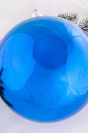 Шар пластиковый глянцевый 150 мм., синий, ЕлкиТорг (150100)
