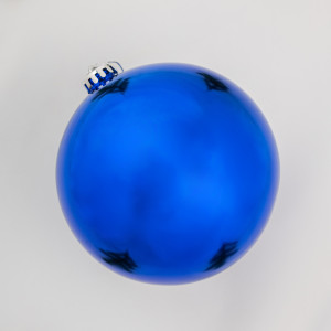Шар пластиковый глянцевый 150 мм., синий, ЕлкиТорг (150100)
