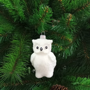 Елочное украшение Сова, стекло, 10 см., 1 шт., Irena CO (54225)