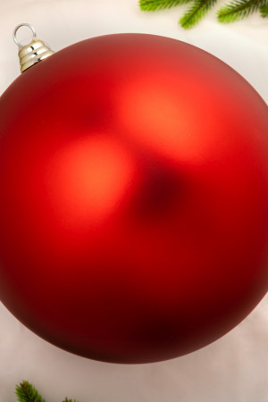 Шар пластиковый матовый 300 мм., красный, ЕлкиТорг (150700)