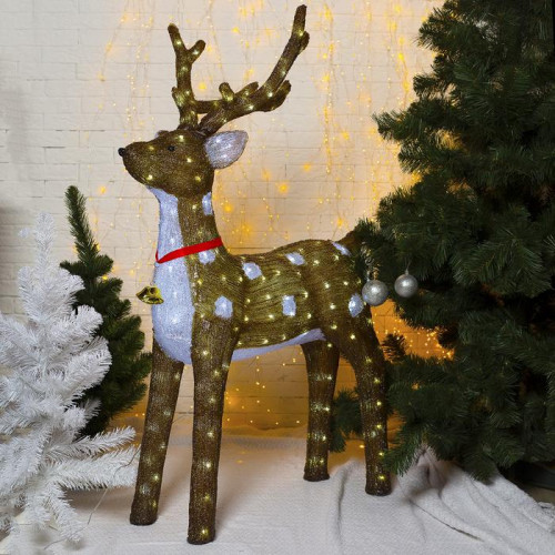 Светодиодная фигура Косуля 80×130×50 см., акрил, 228 LED, 8 режимов, 24 В., свечение белое, Luazon Lighting (3613099)