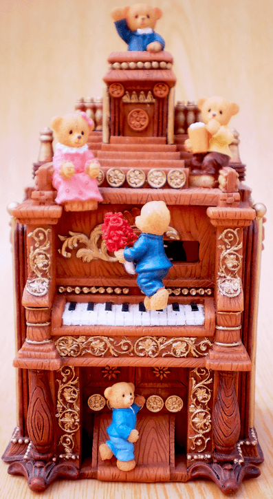 Музыкальная шкатулка "Мишки на пианино " (150335) 