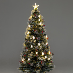 Оптоволоконная елка с LED лампочками Сказочная 240 см., леска+пвх, контроллер (Т2121-240)