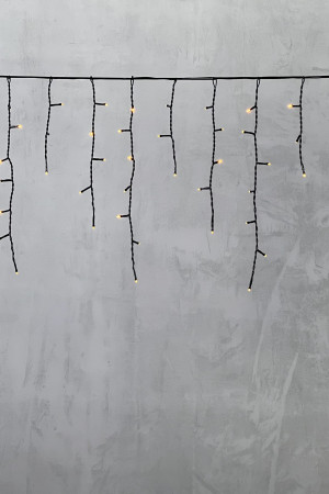 Светодиодная бахрома 4,9*0,5 м., 240 желтых LED ламп, черный провод ПВХ, Beauty Led (PIL240-11-2Y)