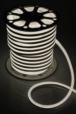 Неон гибкий односторонний Neon-Light 15*25 мм., 220V, белые LED лампы 120 шт на 1 м, бухта 50 м, Bea