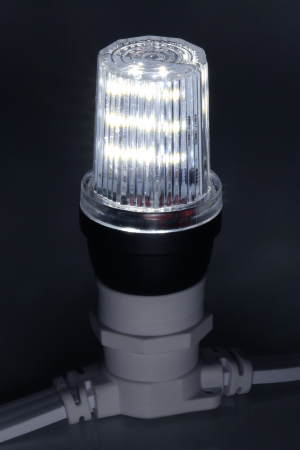 Строб-лампа для Белт-лайта холодная белая, 46 мм., 3Вт, Е27, 220В, Teamprof (TPF-B-E27ST-W)