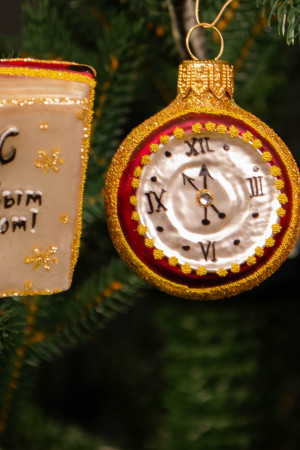 Набор украшений С Новым Годом 3 шт., стекло, Витус (63185)
