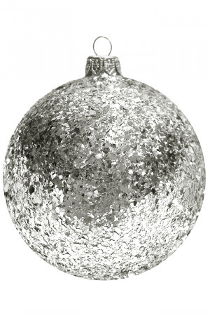 Шар пластиковый Серпантин, 115 мм., 1 шт., серебро, ПромЕлка (ШИПЛС-115Silver)