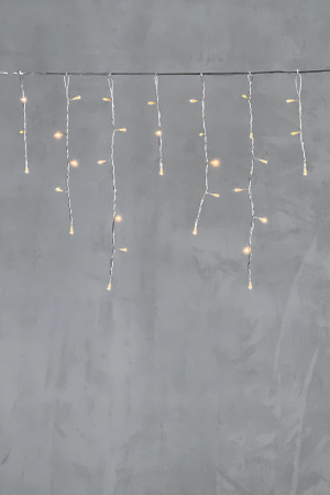 Светодиодная бахрома 3,1*0,5 м., 150 экстра теплых белых LED ламп, прозрачный провод ПВХ, LTC (PIL150-10-2EWW)