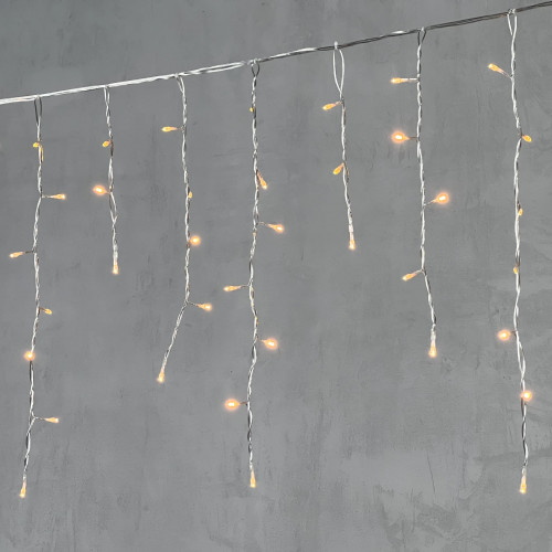 Светодиодная бахрома 3,1*0,5 м., 150 экстра теплых белых LED ламп, прозрачный провод ПВХ, LTC (PIL150-10-2EWW)