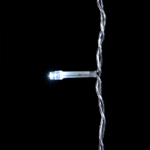Светодиодный занавес 2*3 м., 600 белых LED ламп, мерцание, облегченный, прозрачный провод ПВХ, LTC (PCL600NOTBLW-10-2W)
