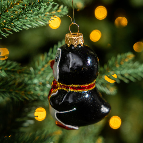 Елочное украшение Пингвин, стекло, 9 см., 1 шт., Витус (А212)