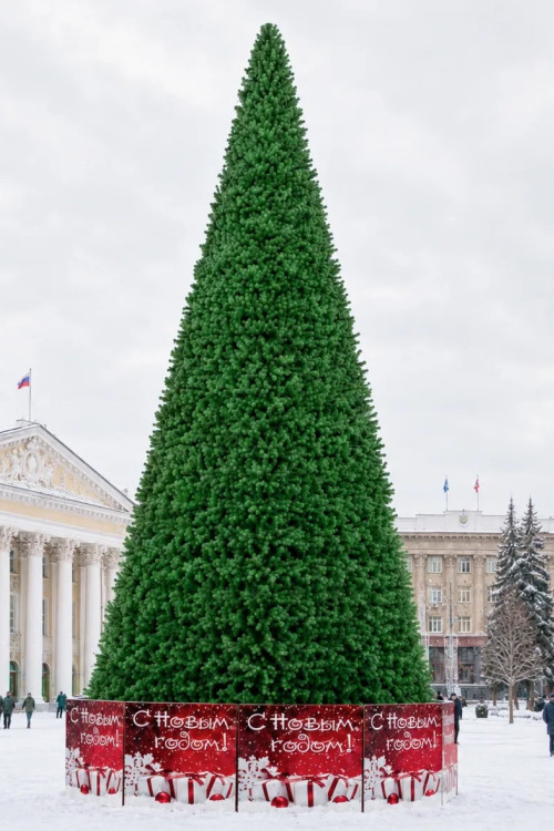 Уличная каркасная елка Уральская Люкс 18 м., ПВХ, зеленая, ЕлкиТорг (2971800)  