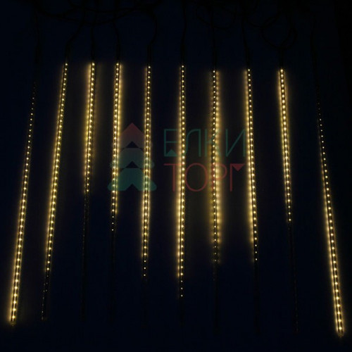 Гирлянда Тающие сосульки 10*0.8 м., 24V., 720 теплых белых LED ламп, коннектор, черный ПВХ, LTC (CCL720-10-1WW)