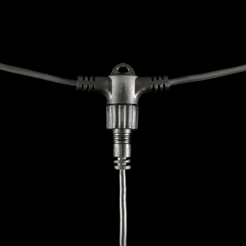 Гирлянда Тающие сосульки 10*0.8 м., 24V., 720 теплых белых LED ламп, коннектор, черный ПВХ, LTC (CCL720-10-1WW)