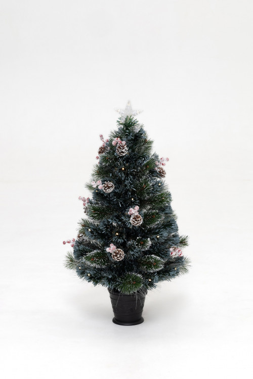 Настольная оптоволоконная елка Альпийская 60 см., леска+пвх, контроллер (Т2162-60)