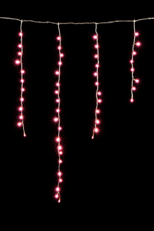 Светодиодная бахрома 1*1 м., 220V., 65 светло-розовых LED ламп, прозрачный силикон, Beauty Led (ECC65-10-2BP)