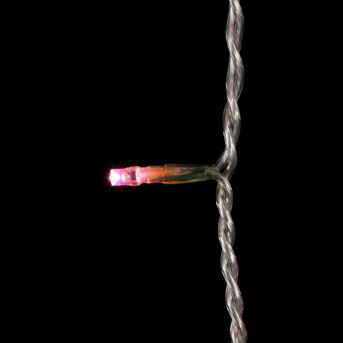 Светодиодная бахрома 1*1 м., 220V., 65 светло-розовых LED ламп, прозрачный силикон, Beauty Led (ECC65-10-2BP)