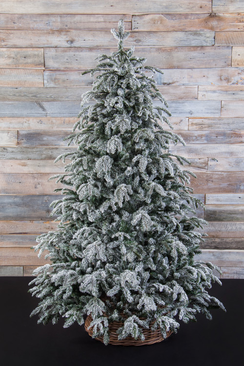 Ель искусственная Стильная заснеженная 155 см., литая хвоя+пвх, Black Box (74467)