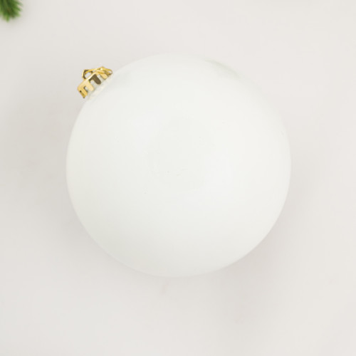 Шар пластиковый глянцевый 150 мм., белый, ЕлкиТорг (150102)