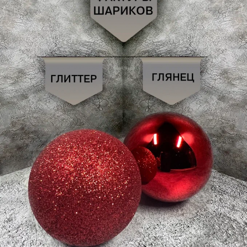 Набор стеклянных шаров Классический красный 26 шт., Christmas DeLuxe (86461)  