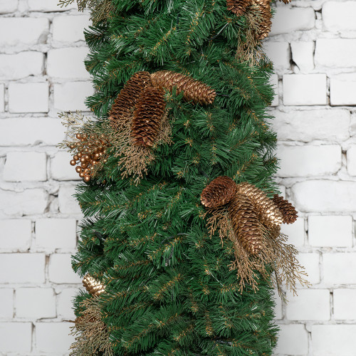 Хвойная арка Санкт-Петербург 240*160 см. с золотым декором, Литая+ПВХ, ЕлкиТорг (28005)