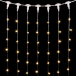 Светодиодный занавес с колпачком 2*3 м., 600 теплых белых LED ламп, прозрачный провод ПВХ, IP65, LTC (PCL602CAP-10-2WW)
