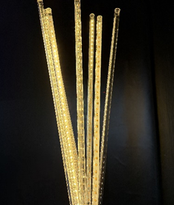 Гирлянда Тающие сосульки 10 шт., 24В, 10*0.5 м., теплый белый, черный провод, без блока питания, TeamProf (TPF-SF-24V-10*0,5С-B/WW)