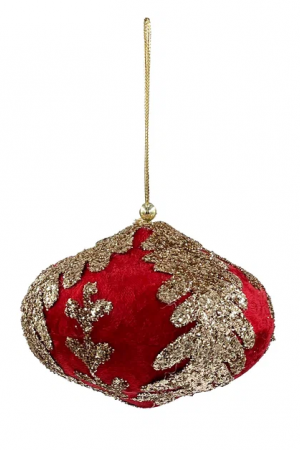 Винтажный шар Луковица Императорская 10*13 см., 1 шт., Christmas DeLuxe (86619)