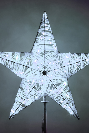 Макушка Кремлевская из стекло-нити 250 см. для елей высотой от 20 до 50 м., белая, Green Trees (krem-sn-250white)