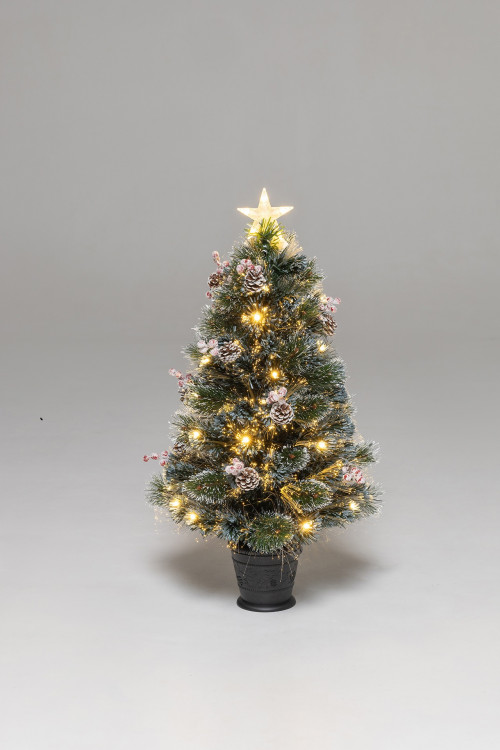 Настольная оптоволоконная елка Альпийская 90 см., леска+пвх, контроллер (Т2162-90)