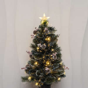 Настольная оптоволоконная елка Альпийская 90 см., леска+пвх, контроллер (Т2162-90)