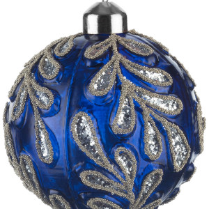 Винтажный стеклянный шар Графские сады Лобелия 8 см., 1 шт., Karlsbach (09825) 