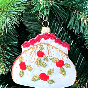 Елочное украшение Сумочка, стекло,  8 см., 1 шт., Irena CO (54302)