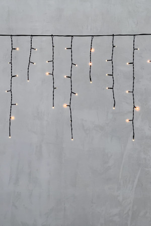 Светодиодная бахрома 3,1*0,5 м., 150 экстра теплых белых LED ламп, черный провод ПВХ, LTC (PIL150-11-2EWW)