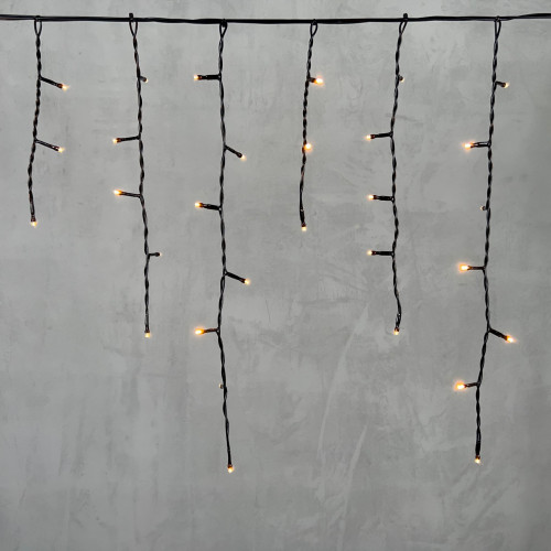 Светодиодная бахрома 3,1*0,5 м., 150 экстра теплых белых LED ламп, черный провод ПВХ, LTC (PIL150-11-2EWW)