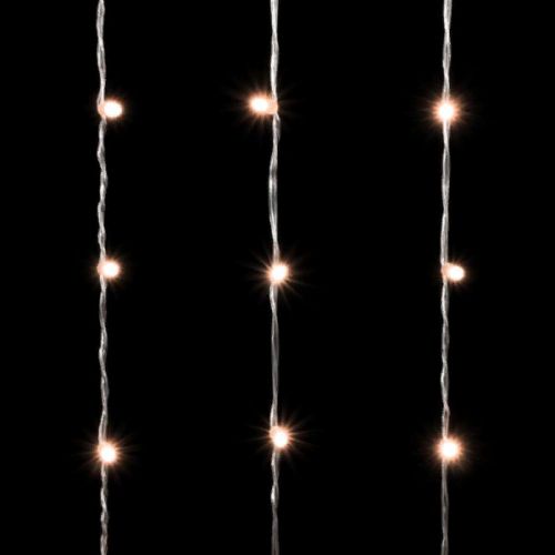 Светодиодный занавес с колпачком 2*3 м., 600 экстра теплых белых LED ламп, прозрачный провод ПВХ, IP65, LTC (PCL602CAP-10-2EWW)