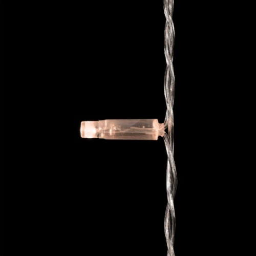 Светодиодный занавес с колпачком 2*3 м., 600 экстра теплых белых LED ламп, прозрачный провод ПВХ, IP65, LTC (PCL602CAP-10-2EWW)