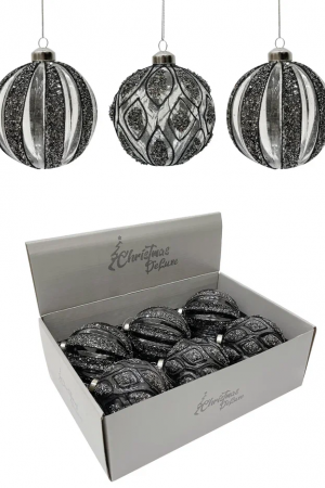 Набор стеклянных шаров Чародейка 100 мм., 6 шт., Christmas DeLuxe (13135)